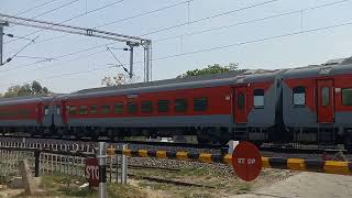 11057 CSMT Amritsar Dadar Express With Wap5 Locomotive At Level Crossing [upl. by Jahncke764]