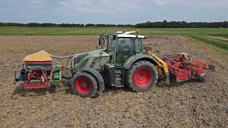 Fully Autonomous Fendt Tractor subsoiling and drilling cover crop  iQuus Autonomy by GPX Solutions [upl. by Arriet]