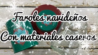 3 Ideas para hacer faroles con materiales reciclados y bicarbonato [upl. by Odarnoc]