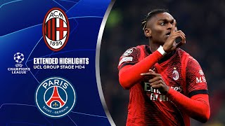 AC Milan vs Paris SaintGermain Extended Highlights  UCL Group Stage MD 4  CBS Sports Golazo [upl. by Alvie600]