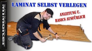 Laminatverlegung 👍 Laminat selbst verlegen  Anleitung amp Basics ausführlich erklärt von M1Molter [upl. by Ynar]