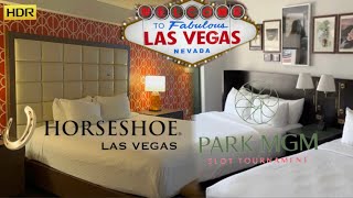 4K HDR Las Vegas MLife Slot Tournament Trip  Horseshoe amp Park MGM Rooms amp Food amp Zelda  May 2023 [upl. by Peer]