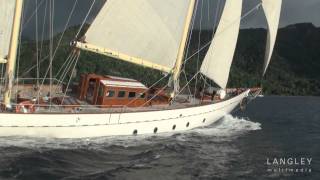 Classic Yacht quotSincerityquot Sailing off St Lucia [upl. by Idur601]