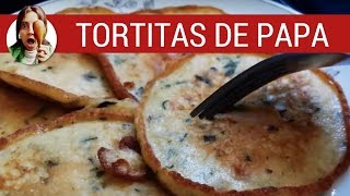 Tortitas de PAPA ¡con restos de puré  Paulina Cocina [upl. by Rolph]