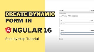 How to create dynamic form in angular 16 [upl. by Ellehcrad]