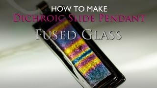 Creating a Fused Glass Pendant using Dichroic Slide in a Microwave Kiln [upl. by Ilsel]