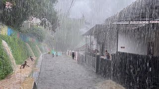 Super Heavy Rain doesnt stop in my village suitable for insomnia sleeping with the sound of rain [upl. by Elgna]