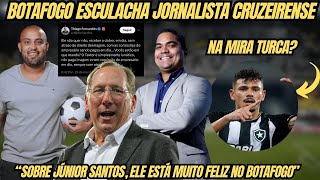 DIRETOR DE COMUNICAÇÃO DO BOTAFOGO ESCULACHA TORCEDOR DO CRUZEIRO VESTIDO DE JORNALISTA  TIQUINHO [upl. by Underwood]