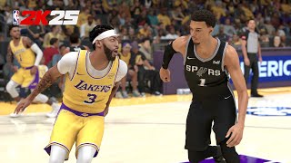 NBA 2K25  San Antonio Spurs Vs Los Angeles Lakers I Full Gameplay I Hall Of Fame Difficulty PS5 [upl. by Dollar611]