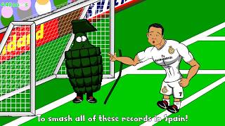 💪🏼RONALDO FIVE GOALS💪🏼Real Madrid vs Granada 91 Cartoon Charlie Adam Goal vs Chelsea [upl. by Harrus895]