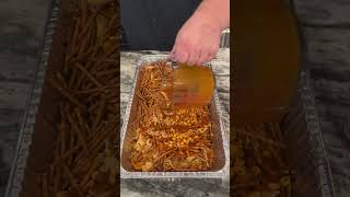 smoked chex mix  HowToBBQRight Shorts [upl. by Cirdla393]