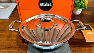 New Stahl Steel Kadai triply 2L 22cm Review Stahl Steel cookware steel Ki Kadai [upl. by Assenov591]