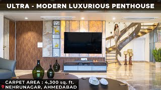 Designing the Luxurious Interiors  UltraModern Luxurious Penthouse in Ahmedabad penthousetour [upl. by Studdard358]