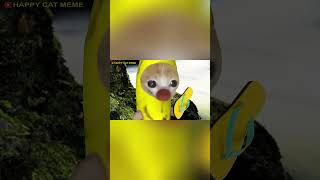 BANANA CAT AND CAT HUH HAPPY CAT MEME shorts funny bananacat happycatmeme cartoon happycat [upl. by Sibell]