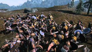 Skyrim NPC Battles 1 Whiterun Vs Dawnstar  30 vs 30 [upl. by Luahs]