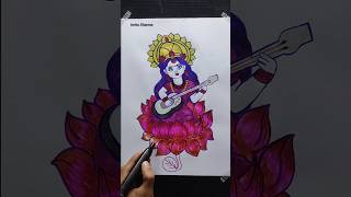 sarswati ji drawing shorts Jay maa saraswati 💖🙏 [upl. by Curr]