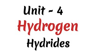 Hydrides  Hydrogen  Unit  4  TN class 11chemistry  in Tamil [upl. by Auqinal]