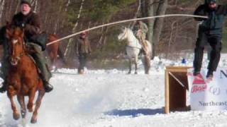 Thrilling Extreme Horse Ski Joring Races [upl. by Ivette]