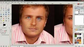 Face Replace Match Skin Color  GIMP 28 Tutorial [upl. by Nonez]