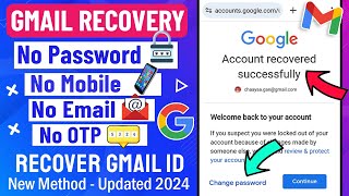 How to Recover Gmail Account without Phone Number and Recovery Email 2024  Gmail Account Recovery [upl. by Asela]