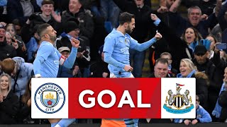 GOAL  Bernardo Silva  Manchester City 10 Newcastle United  Quarterfinal  Emirates FA Cup 2023 [upl. by Ysiad273]