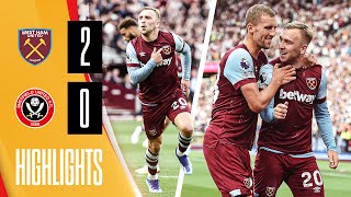 Bowen amp Souček Goals Defeat Blades  West Ham 20 Sheffield United  Premier League Highlights [upl. by Annawek]