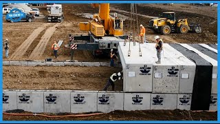 HUGE PRECAST CONCRETE PANELS Production Machines amp Installation Process Aluminum Forming System [upl. by Rotkiv250]