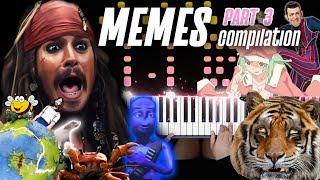 MEMES COMPILATION ON PIANO PART 3  Pianella Piano [upl. by Myra]