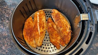 Air Fryer Tilapia Recipe  How To Cook Tilapia Fish In The Air Fryer  Keto No Breading  Perfect😋👍 [upl. by Marie-Jeanne]