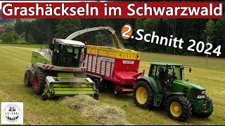 1 Schnitt 2024 Grashäckseln mit CLAAS Jaguar Feldhäcksler amp John Deere 6830 mit Pöttinger Faro 4010 [upl. by Lotsyrc594]