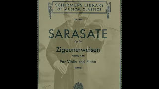 Pablo de Sarasate Zigeunerweisen Gypsy Airs Aires gitanos Op 20 violín piano accompaniment [upl. by Dier]