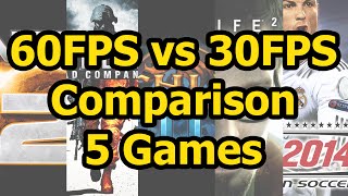 60FPS vs 30FPS Comparison  5 Games Tested  1080p60 [upl. by Willdon]