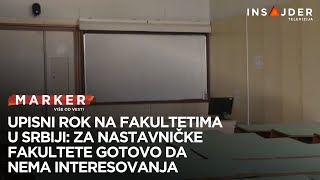 Za nastavničke fakultete gotovo da nema interesovanja Šta država čini da to promeni [upl. by Silvie302]