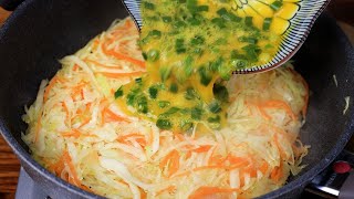 Cabbage with eggs tastes better than meat in this way Simple and delicious breakfast recipe [upl. by Stanislaus]