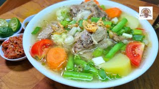 Sup Iga Sapi ala Resto Plus Tips Sayuran Tetap Segar [upl. by Platus]