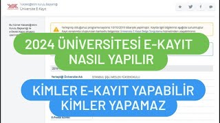 2024 ÜNİVERSİTE E KAYIT NASIL YAPILIR  2024 ÜNİVERSİTE KAYDI NASIL YAPILIR [upl. by Netneuq619]