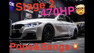 BMW 340i F30 Stage 2 XHP 470HP BRUTAL SOUND PopsampBangs💥 [upl. by Zack]