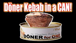 Döner Kebab in a CAN  WHAT ARE WE EATING  The Wolfe Pit [upl. by Sibylla]