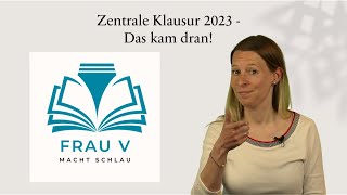 Zentrale Prüfung Deutsch 2023  das kam dran [upl. by Vallery]