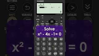 Solving A Quadratic Equation On A Casio fx991CW Classwiz Calculator casiocalculator [upl. by Nylrahs871]