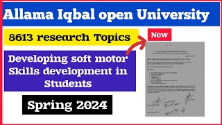 8613 research project topics spring 2024  Maria Saleem [upl. by Saddler679]