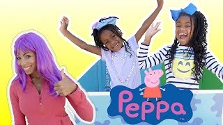 Kids Pretend Play with Peppa Pig Surprise Box Magic Toy Store Prank [upl. by Reeva130]