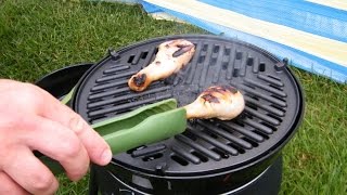 Cadac Safari Chef 2 low pressure BBQ  Campsite Cooking Chicken drumsticks  Demo [upl. by Lorenzana]