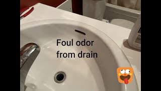 Bathroom Sink Drain Smells Bad get rid of Odor [upl. by Suoicul598]