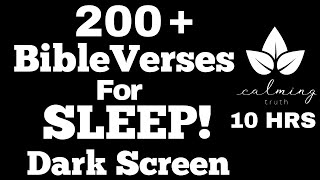 10 Hours Of Scriptures For Sleeping Dark Screen  200 Bible Verses For Sleep [upl. by Ollopa]