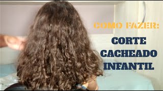 COMO FAZER CORTE CACHEADO INFANTIL  Eli Genuário [upl. by Mellie]