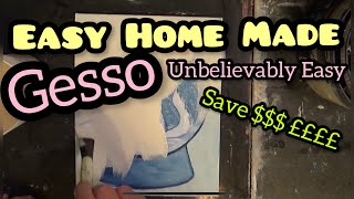 How to Make Homemade Gesso Acrylic painting [upl. by Kilar]