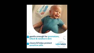 WaterWipes PlasticFree Original Baby Wipes 999 Water Based Wipes [upl. by Kimberlee642]