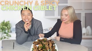 Chinese Style Spicy Air Fryer Chicken Giblet Recipe [upl. by Mckeon]