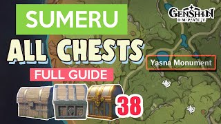 ALL CHESTS IN SUMERU  Yasna Monument Part 2 Ashavan Realm  COMPLETE GUIDE 12【Genshin Impact】 [upl. by Jaeger]